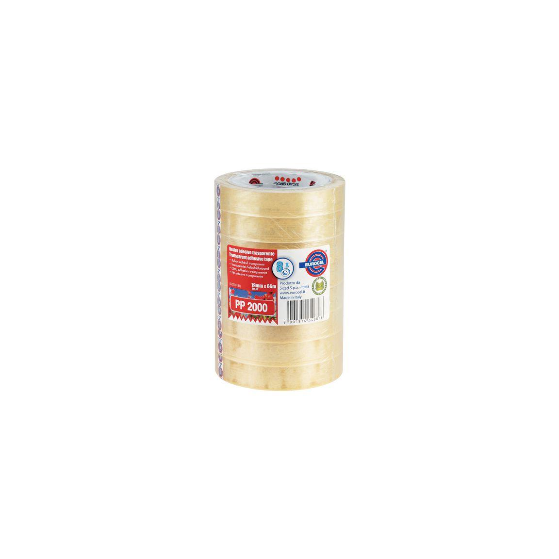Office tape EUROCEL 66mx19mm 8/pack