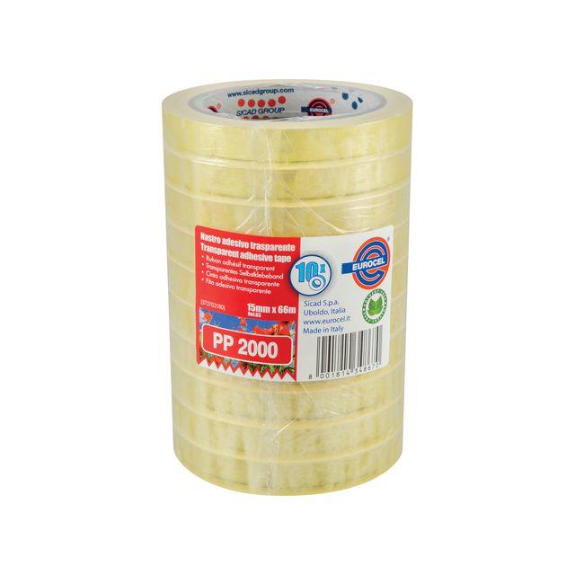 Office tape EUROCEL 66mx15mm 10/pack