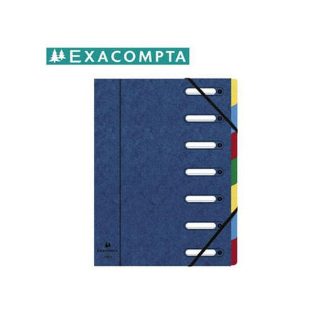 Sorting folder EXACOMPTA 7-tab blue