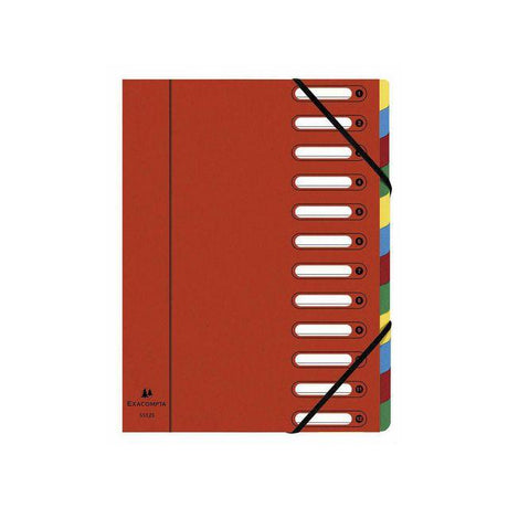Sorting folder EXACOMPTA 12-tab red