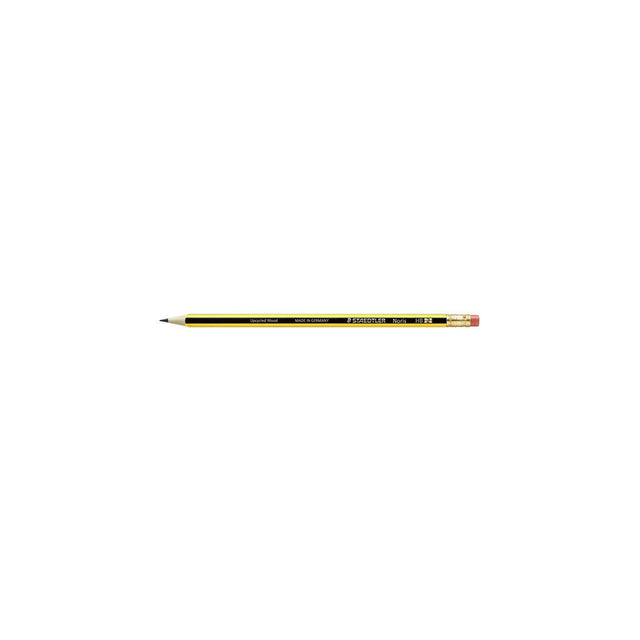 Pencil STAEDTLER top rubber HB 12/pack