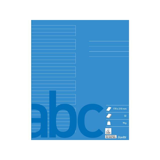 BANTEX writing pad 17x21 cm 6+6+6mm ruled