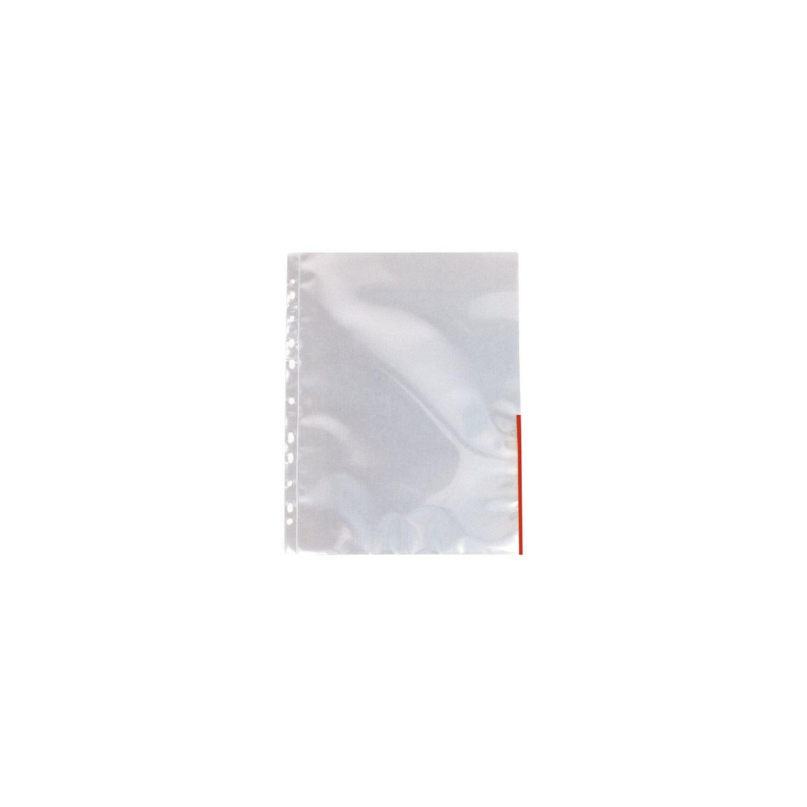 Plastic pocket signal A4 0,11mm red 100/pc