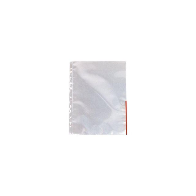 Plastic pocket signal A4 0,11mm red 100/pc