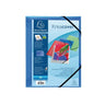 Rubber band folder EXACOMPTA 3-pocket blue
