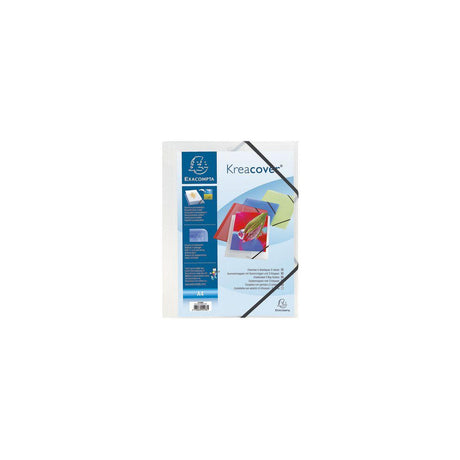 Rubber band folder EXACOMPTA 3-pocket tra