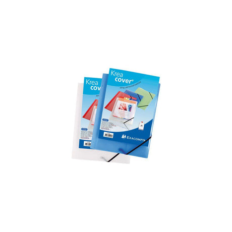 Rubber band folder EXACOMPTA 3-pocket white