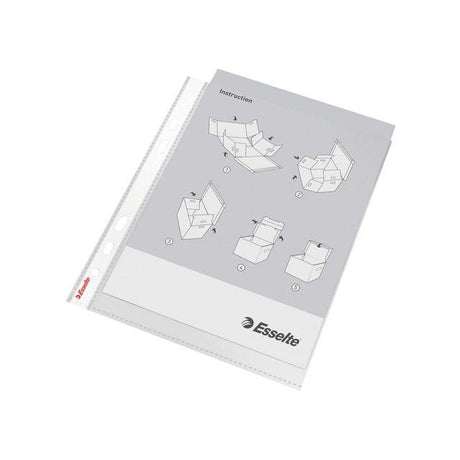 Plastic pocket ESSELTE A5 embossed 0,08mm100/pc
