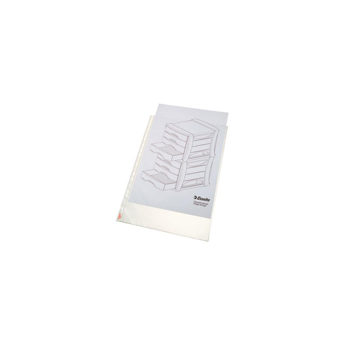 Plastic pocket ESSELTE A3 embossed 0,08mm50/pc