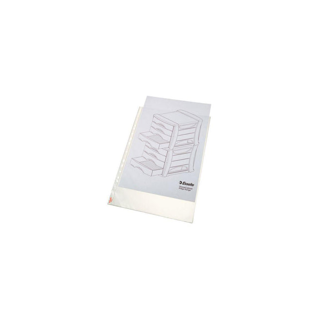 Plastic pocket ESSELTE A3 embossed 0,08mm50/pc
