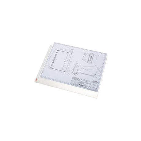 Plastic pocket ESSELTE A3L embossed 0,08mm50/pc