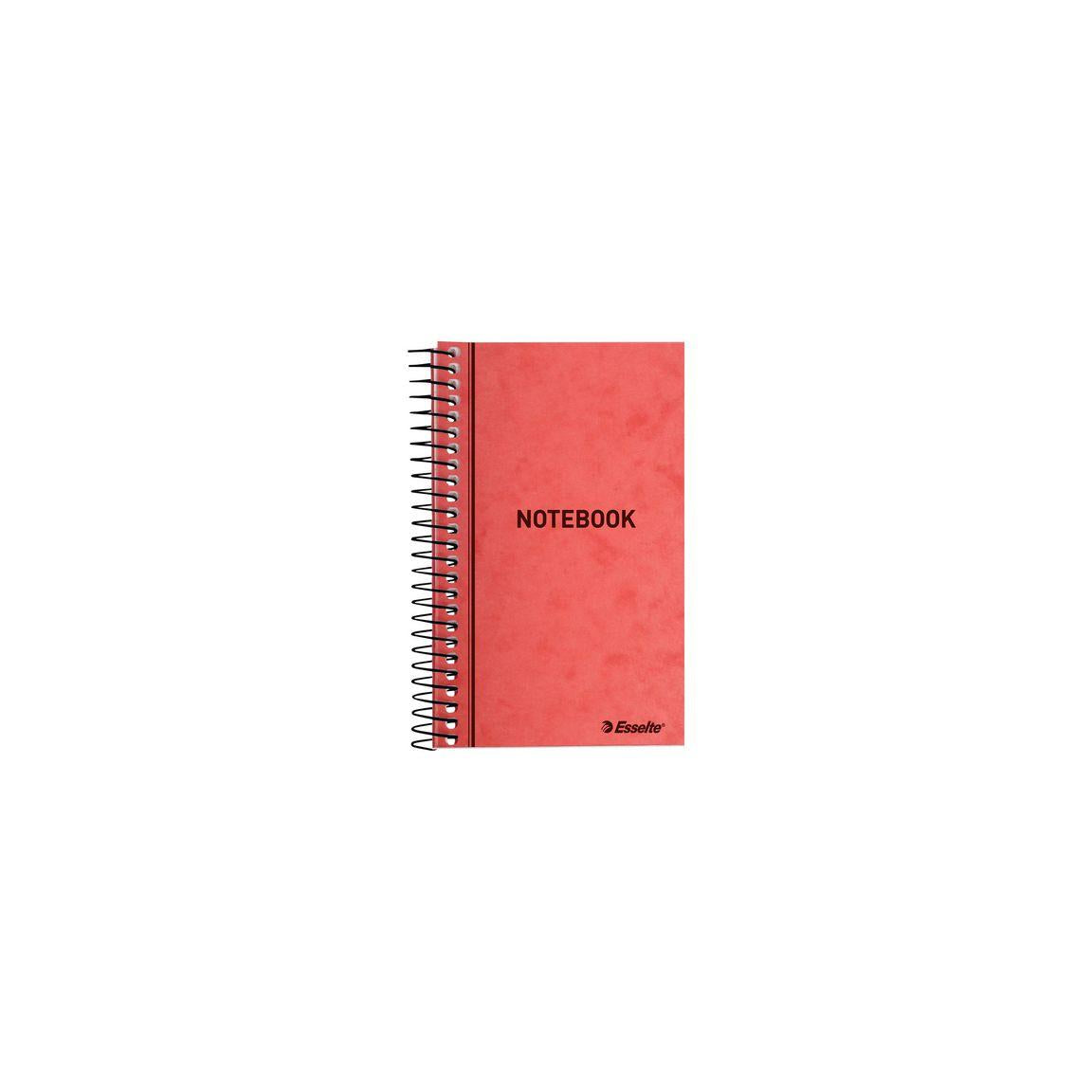 Spiral block ESSELTE line 76x127mm red