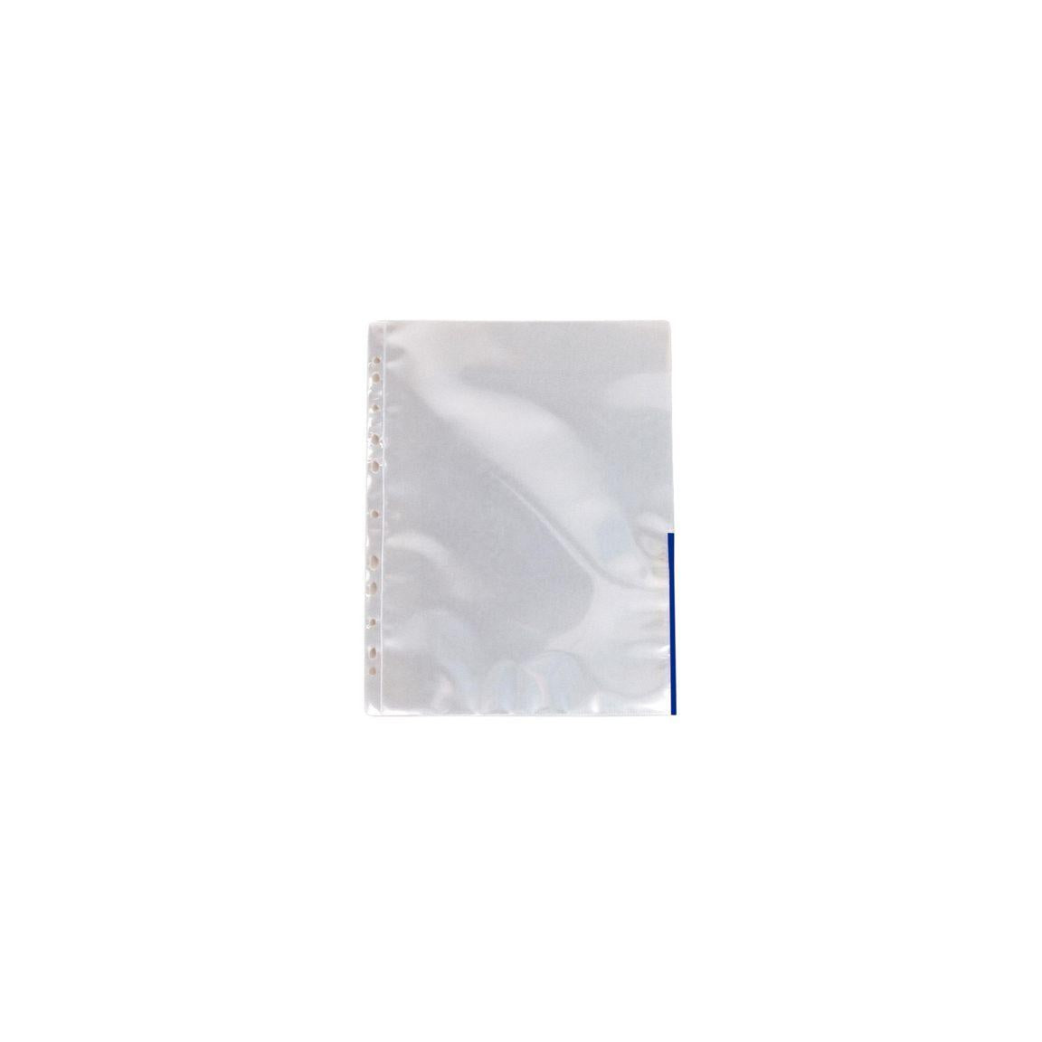 Plastic pocket signal A4 0,11mm blue 100/pc