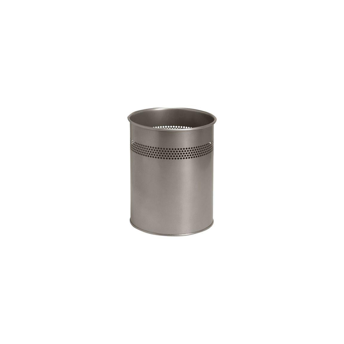 Wastepaper basket TWINCO 15L silver