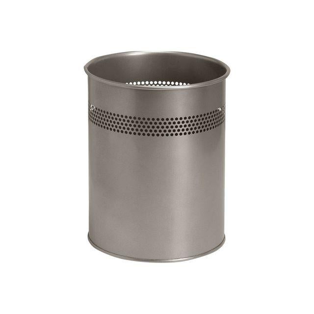 Wastepaper basket TWINCO 15L silver