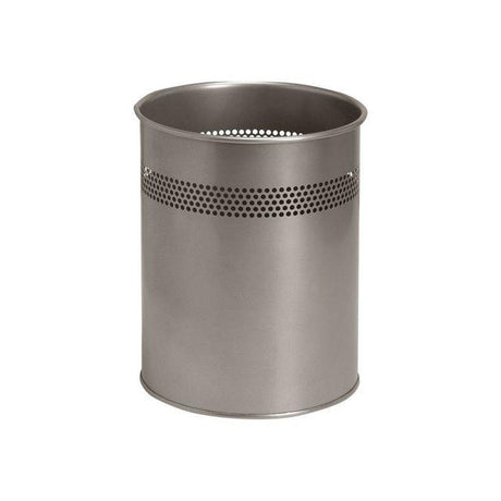 Wastepaper basket TWINCO 15L silver