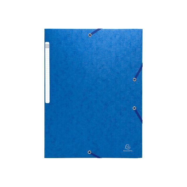 Rubber band folder EXACOMPTA 3cl A4 425g blue