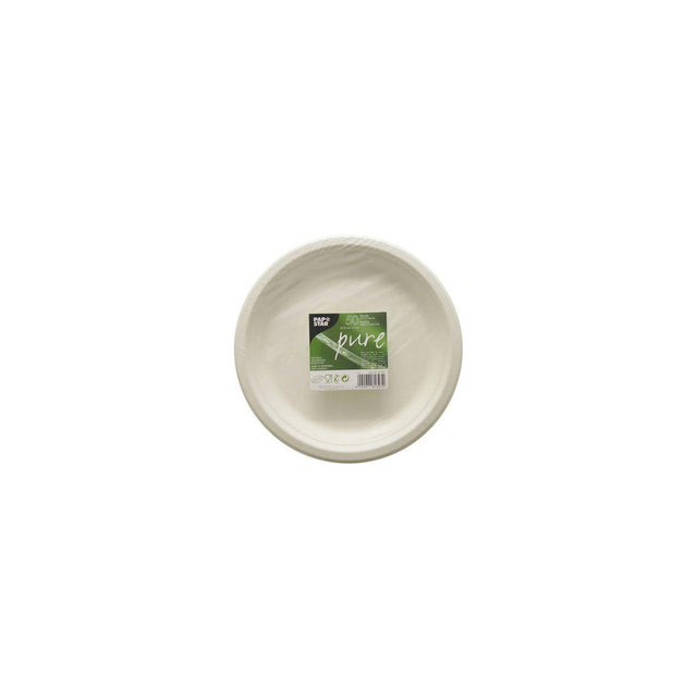 Plate PURE 23cm white 50/pack