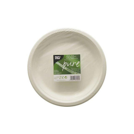 Plate PURE 23cm white 50/pack