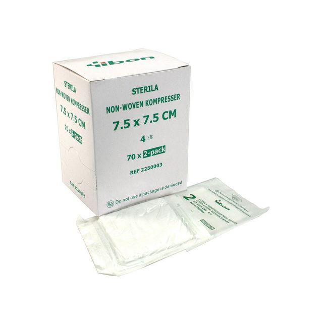 Compress NW Sterile 7,5x7,5cm 2-p 140/fp