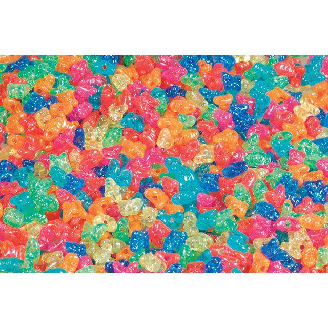 Pearl mix butterflies transparent 1kg 2600/pack