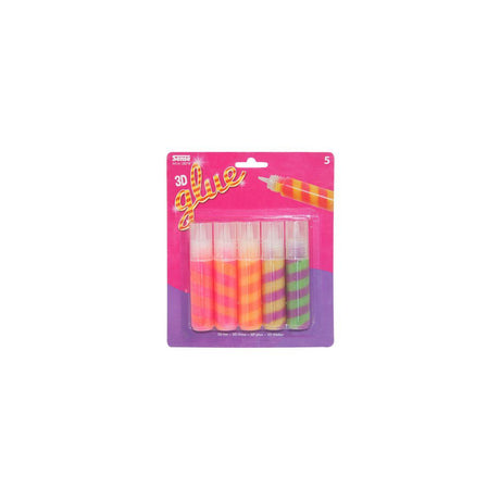 Glitter glue Striped 5/pack