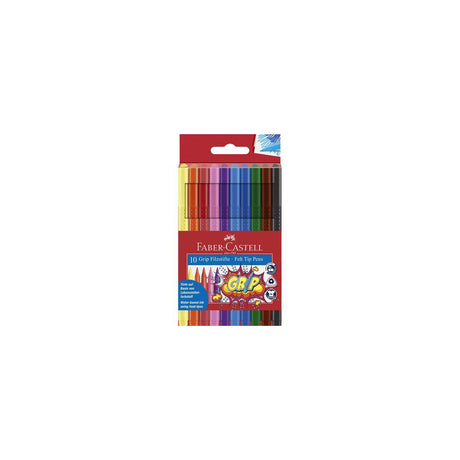 Fibre pen Grip mixed colours 10/pack