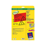 Label AVERY neon yellow 210x297mm 20/pc