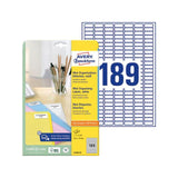 Label AVERY mini 25,4x10mm 4725/fp