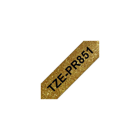 Tape BROTHER TZEPR851 24mm black on gold