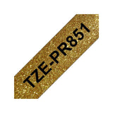 Tape BROTHER TZEPR851 24mm black on gold