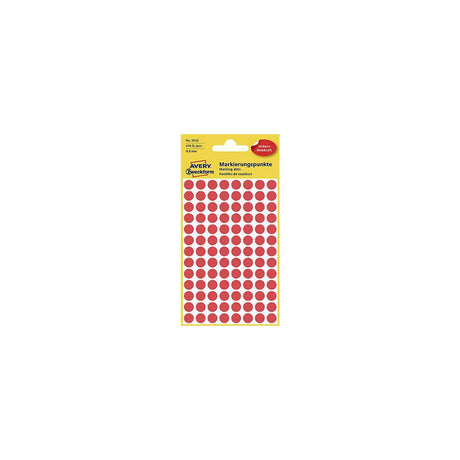 Colour coding dot AVERY Ø8mm red 416/pc