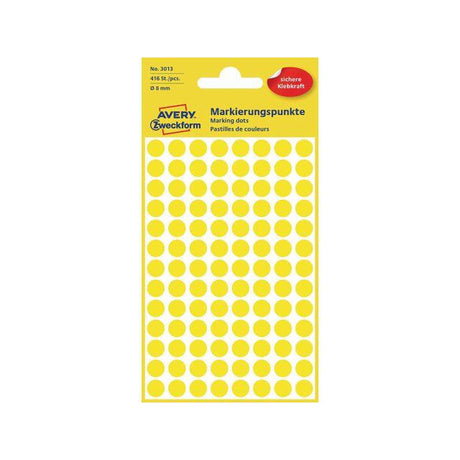Colour coding dot AVERY Ø8mm yellow 416/pc
