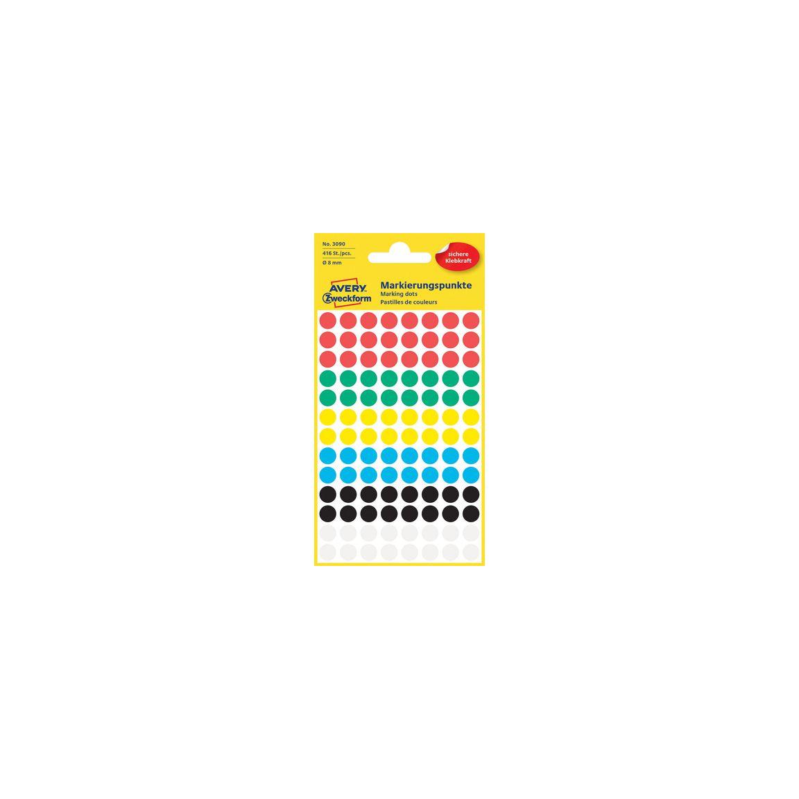 Colour coding dot AVERY Ø8mm colour 416/pc