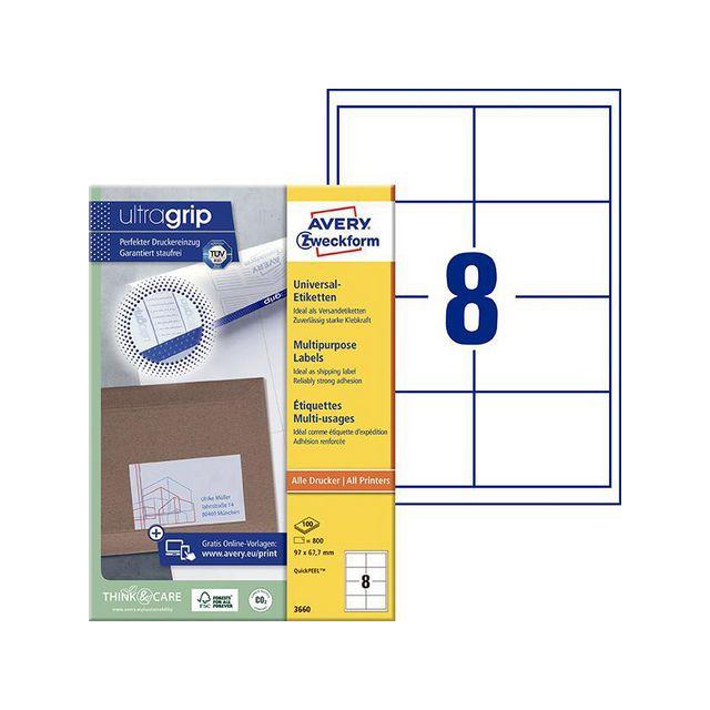 Label AVERY 97x67,7mm 800/fp
