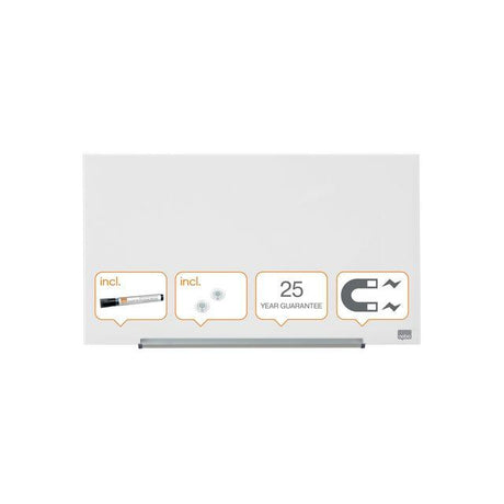 Glass notice board NOBO 31' Widescreen white