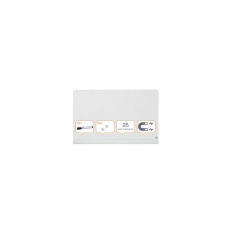 Glass board NOBO 57' white rounded corners
