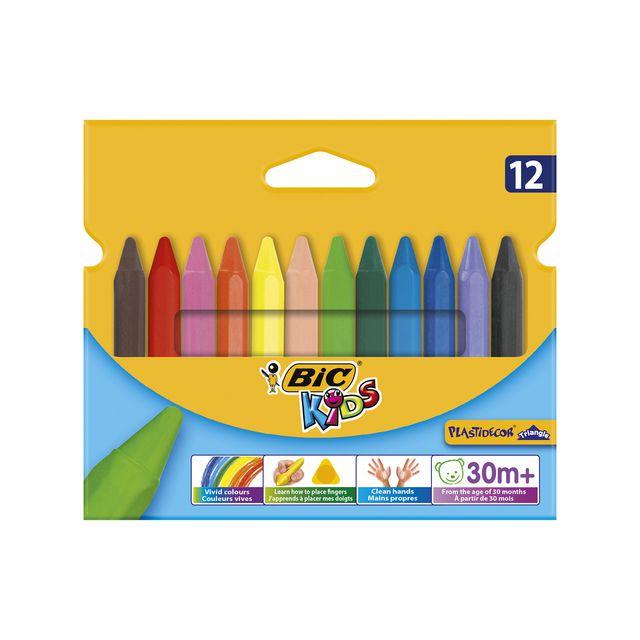 Plastic crayons Bic Plastidecor 12/pack