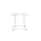 Bag trolley double 4 wheels 100-125L white
