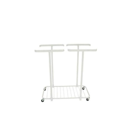 Bag trolley double 4 wheels 100-125L white