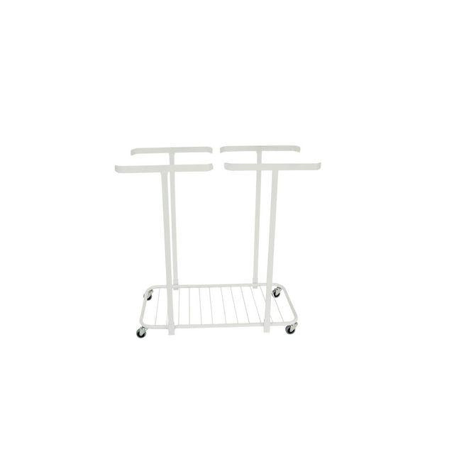 Bag trolley double 4 wheels 100-125L white