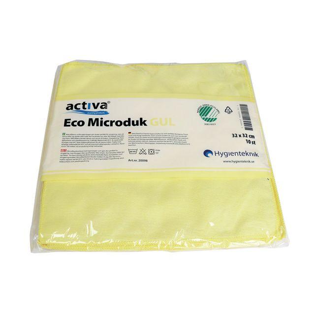 Microfibre cloth ACTIVA ECO 32x32cm yellow