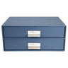 Cardboard writing desk 2-drawers blue