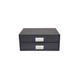Cardboard writing desk 2 drawers grey