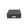 Storage box with lid cardboard A4 grey
