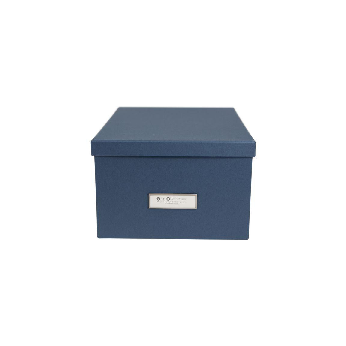 Storage box w.lid cardboard blue