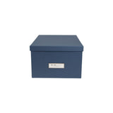 Storage box w.lid cardboard blue