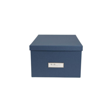 Storage box w.lid cardboard blue