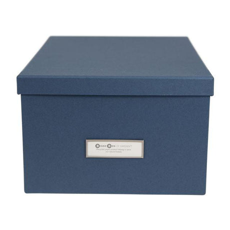 Storage box w.lid cardboard blue