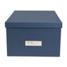Storage box w.lid cardboard blue